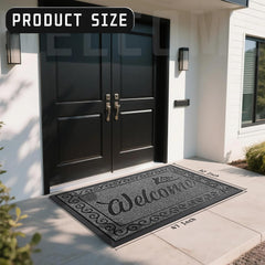 Yimobra Welcome Mat side view with rubber backing
