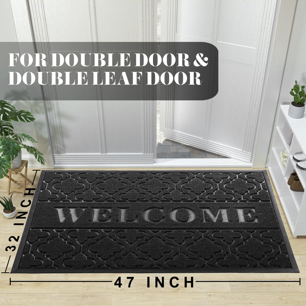 Yimobra Welcome Mat with groove pattern design