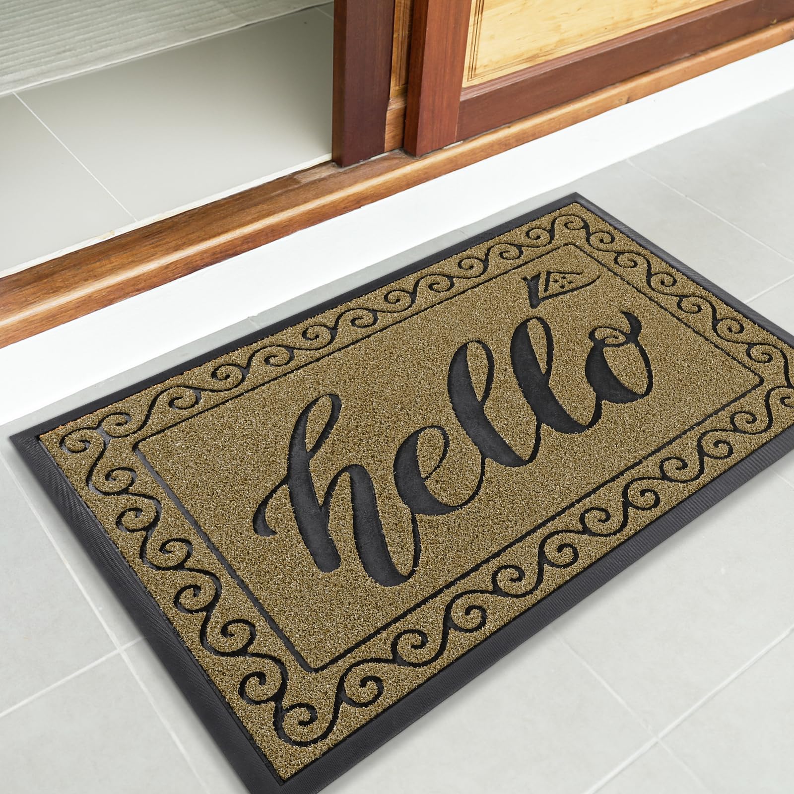 Yimobra welcome mat with water trapped in edges