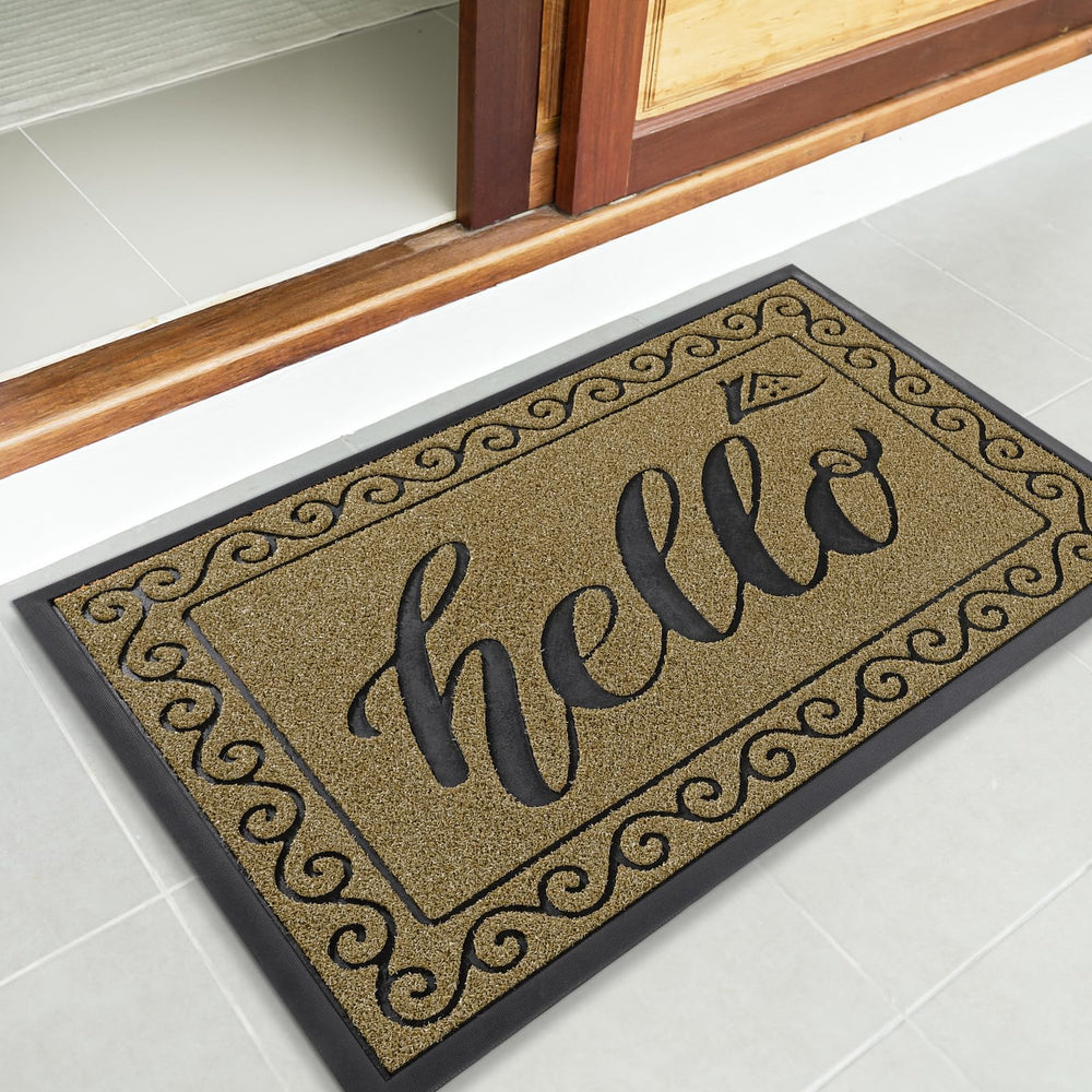 Yimobra welcome mat with water trapped in edges
