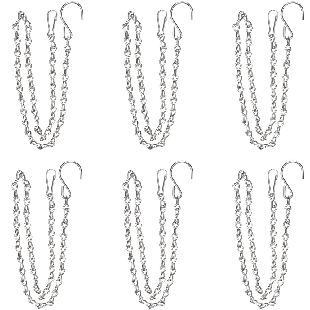 YINGFENG 19.7 inch silver hanging chains set with hooks and clips