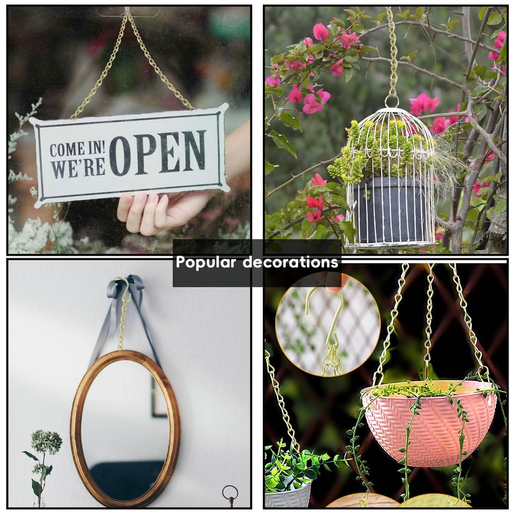 YINGFENG 236 Inch durable gold hanging chain in garden setting
