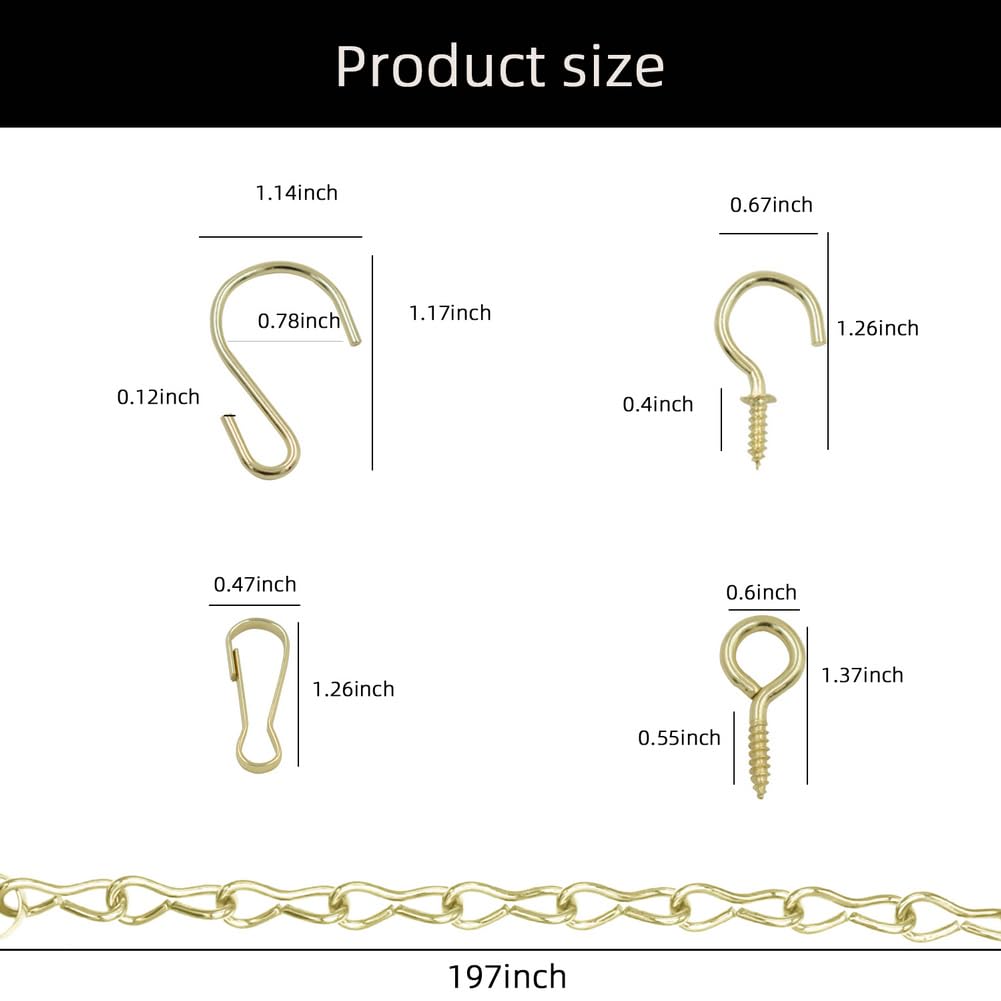 YINGFENG gold chains displayed with bird feeders and pots