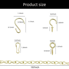 YINGFENG gold chains displayed with bird feeders and pots