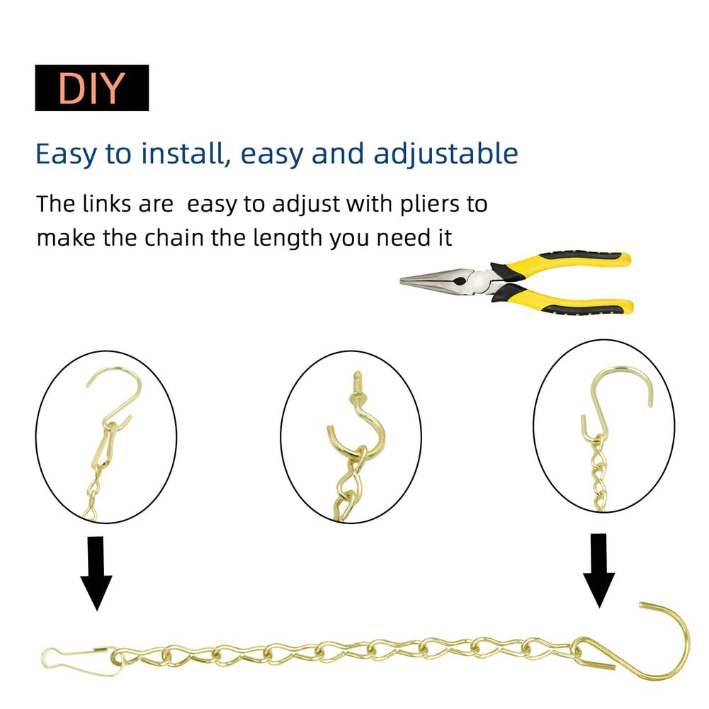 YINGFENG hanging chains kit showing S hooks and clips