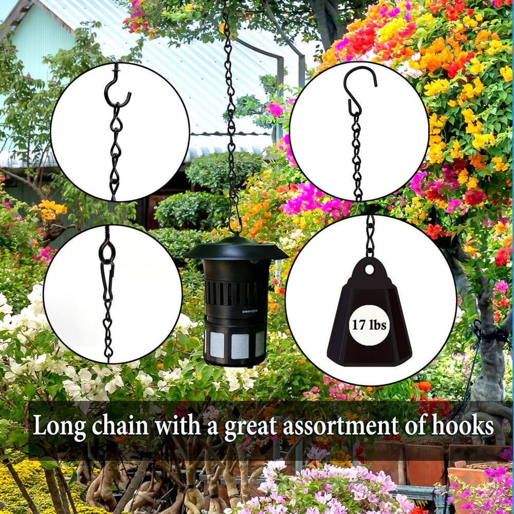 YINGFENG hanging chains set laid out showing various hooks and clips