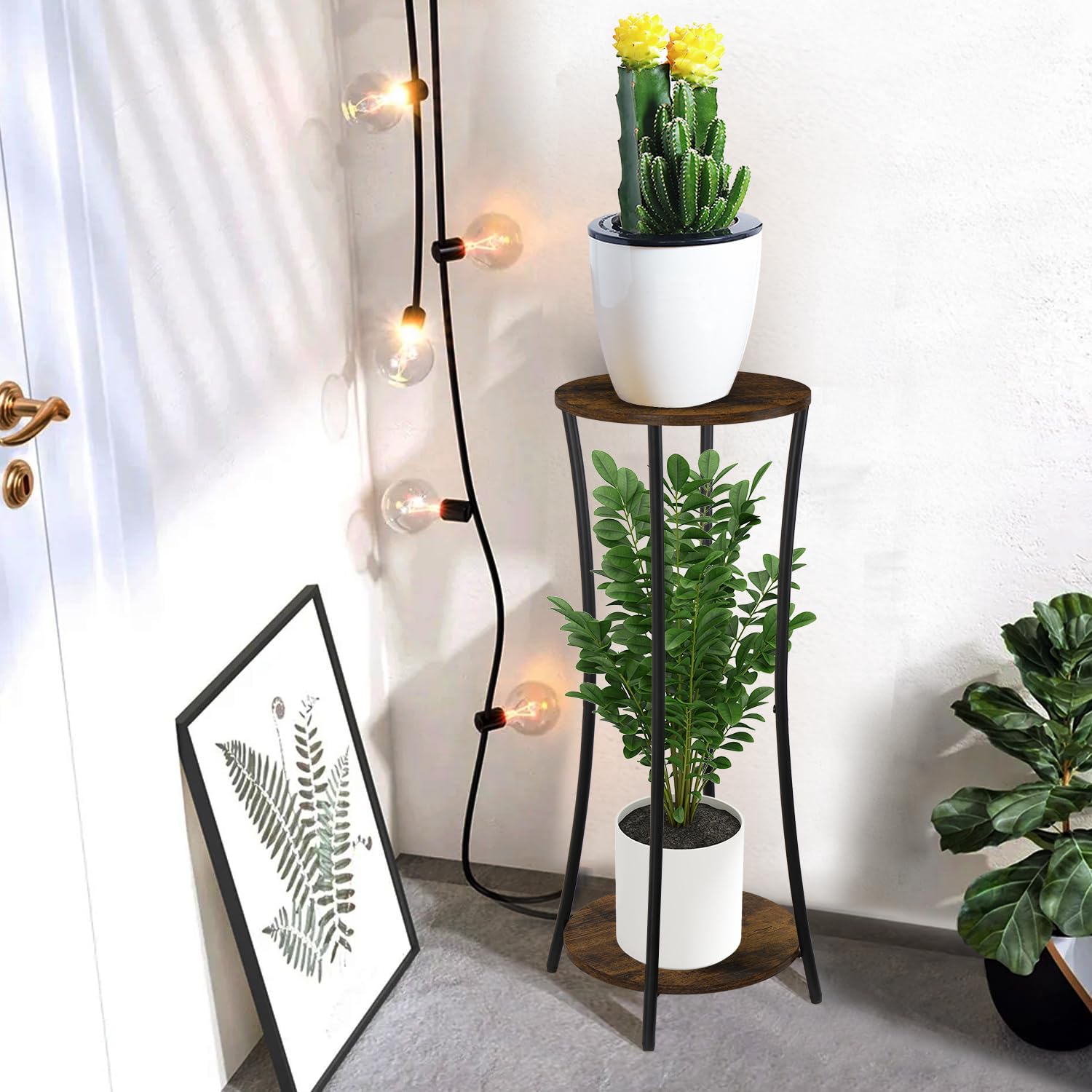 YINMIT Plant Stand in a cozy home environment with greenery