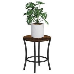 YINMIT Plant Stand Indoor round design with brown surface