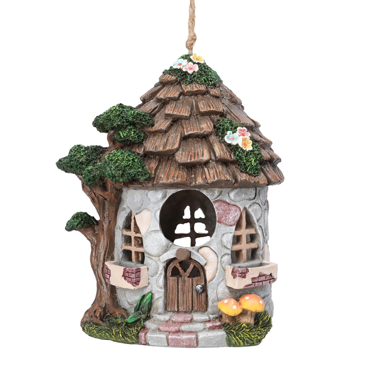 Yinns Resin Bird House A-Stone House front view