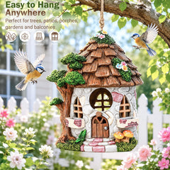 Yinns Resin Bird House side view with realistic design