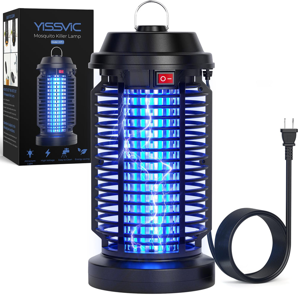 YISSVIC Bug Zapper Outdoor Indoor Black Model Front View