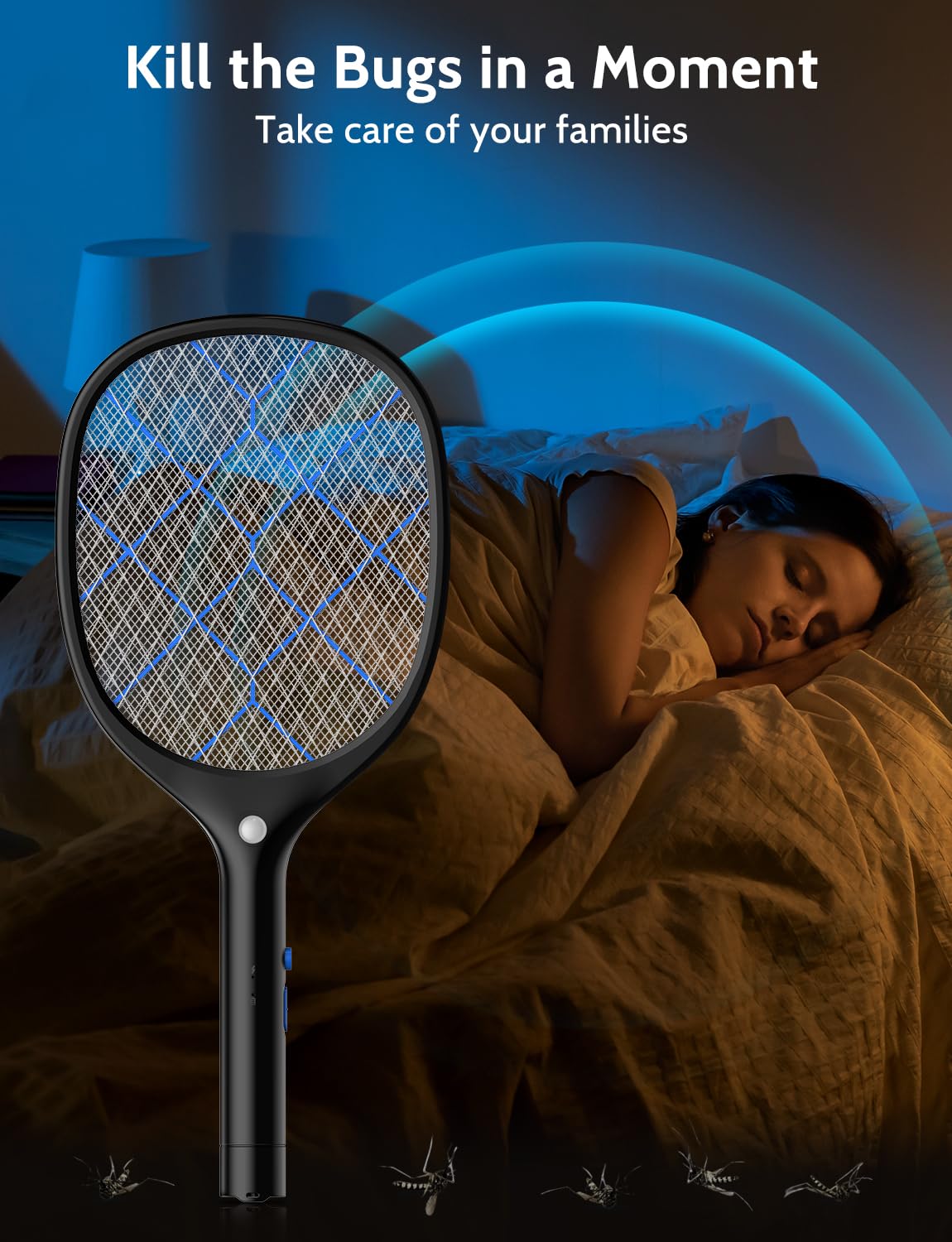 YISSVIC Electric Fly Swatter Bug Zapper in packaging
