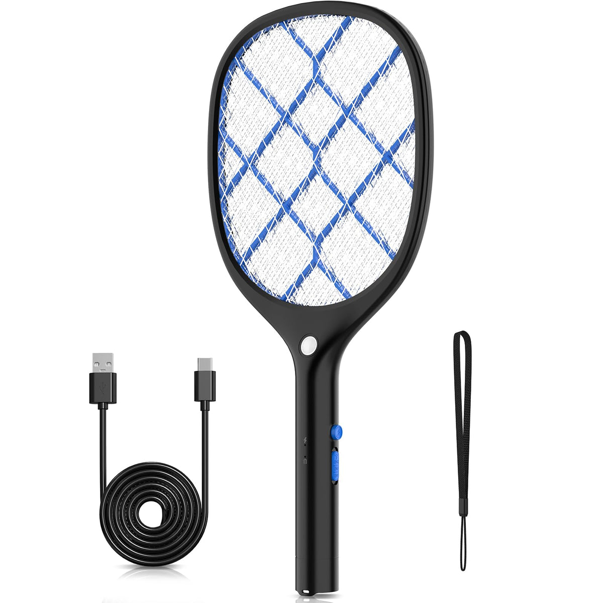 YISSVIC Electric Fly Swatter Bug Zapper Racket front view