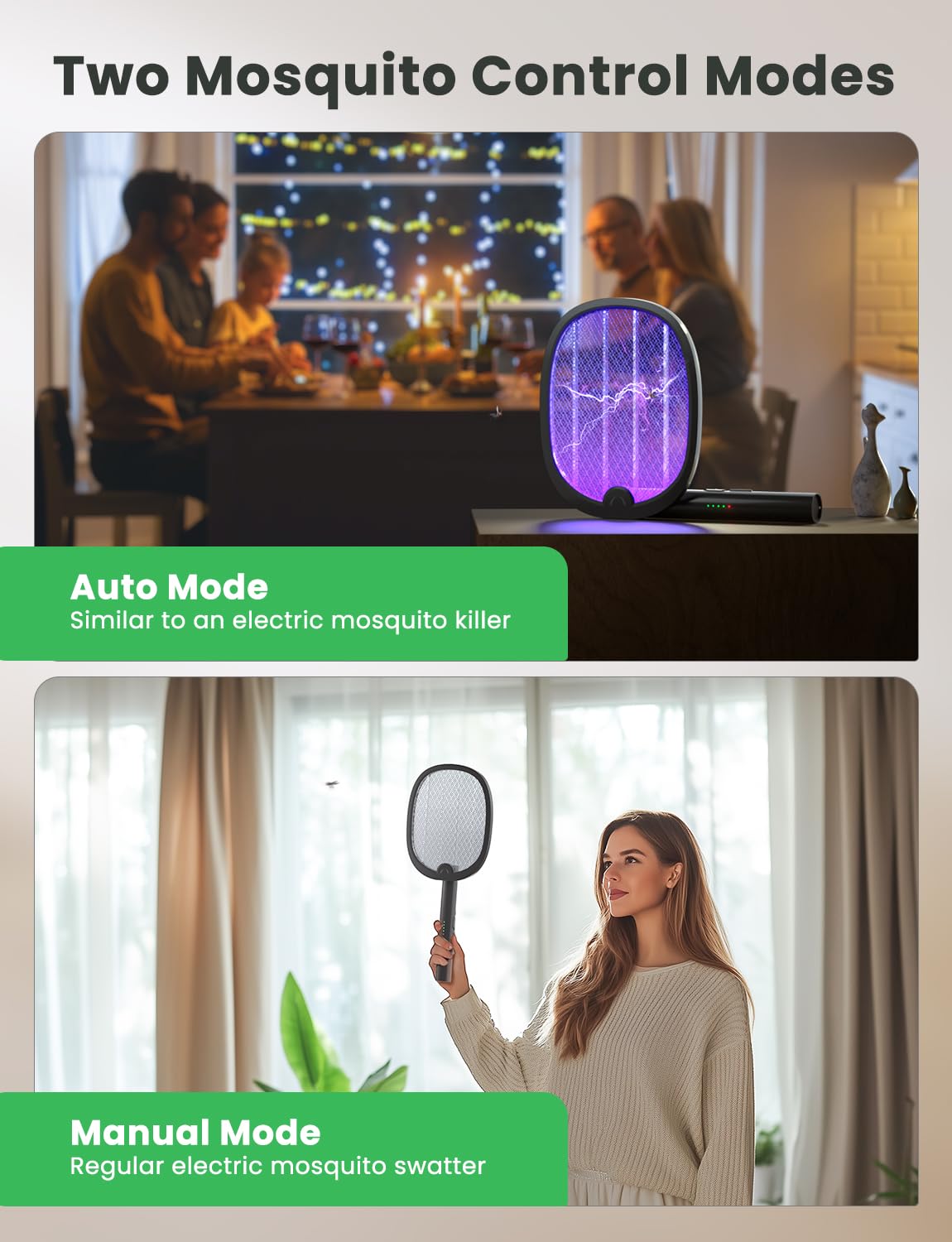 YISSVIC Electric Fly Swatter charging cable included