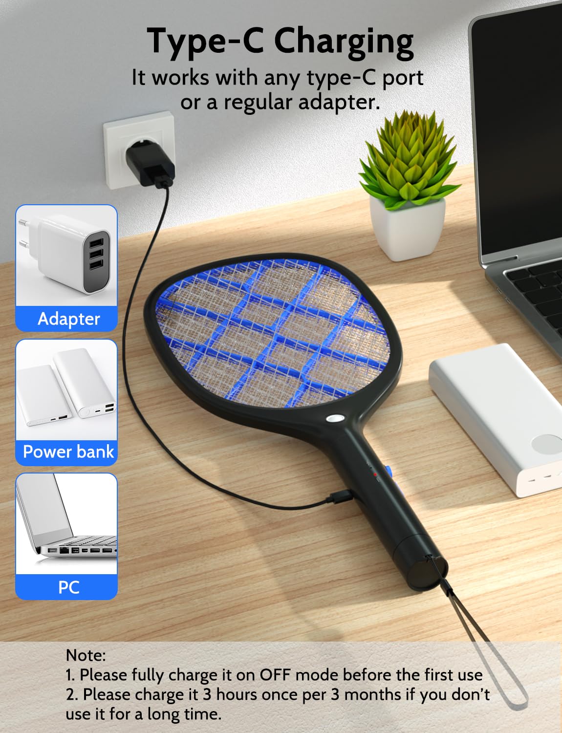 YISSVIC Electric Fly Swatter in use outdoors