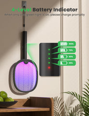 YISSVIC Electric Fly Swatter with attractant light on