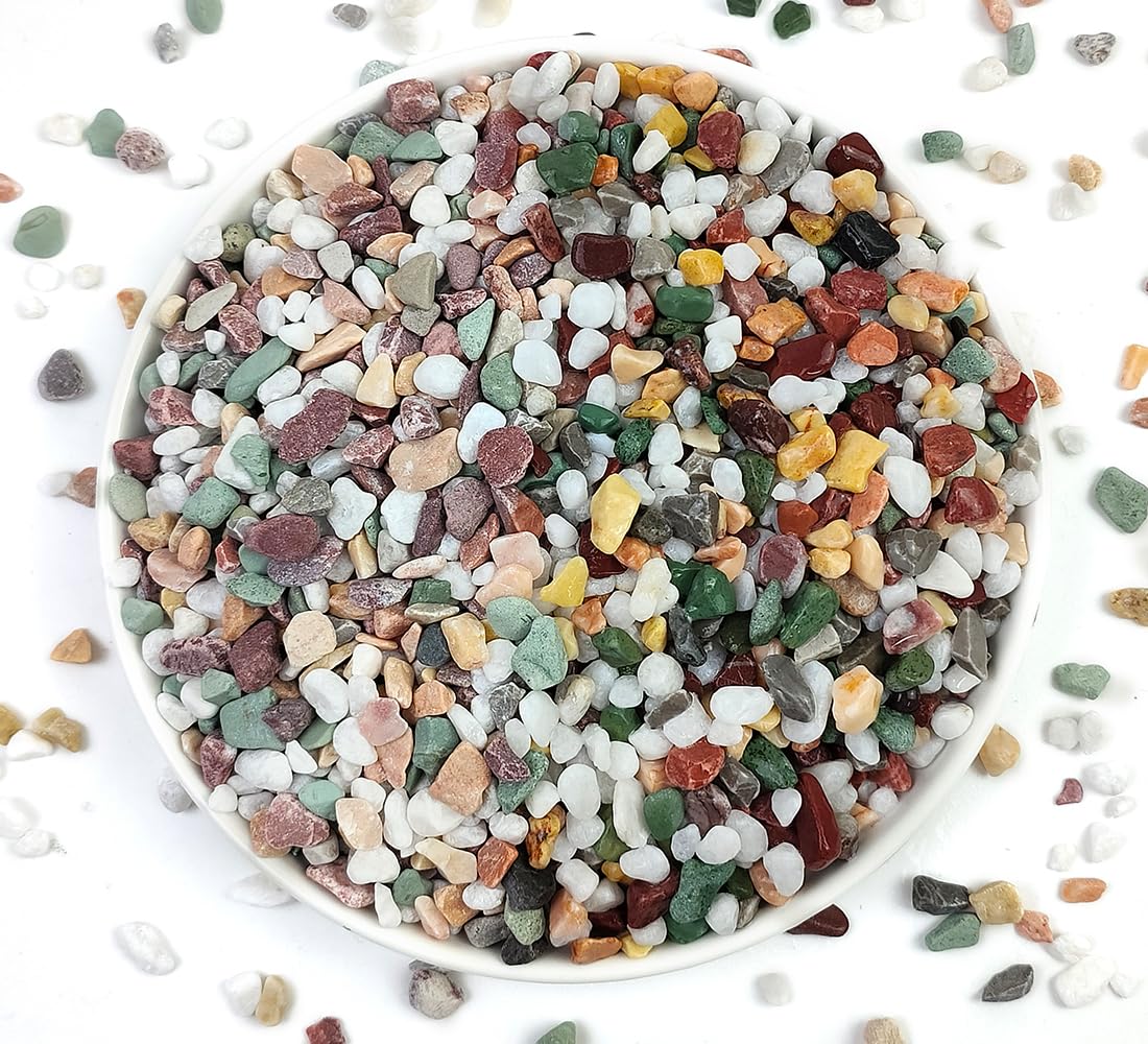 YISZM 2LB colorful gravel pebbles front view