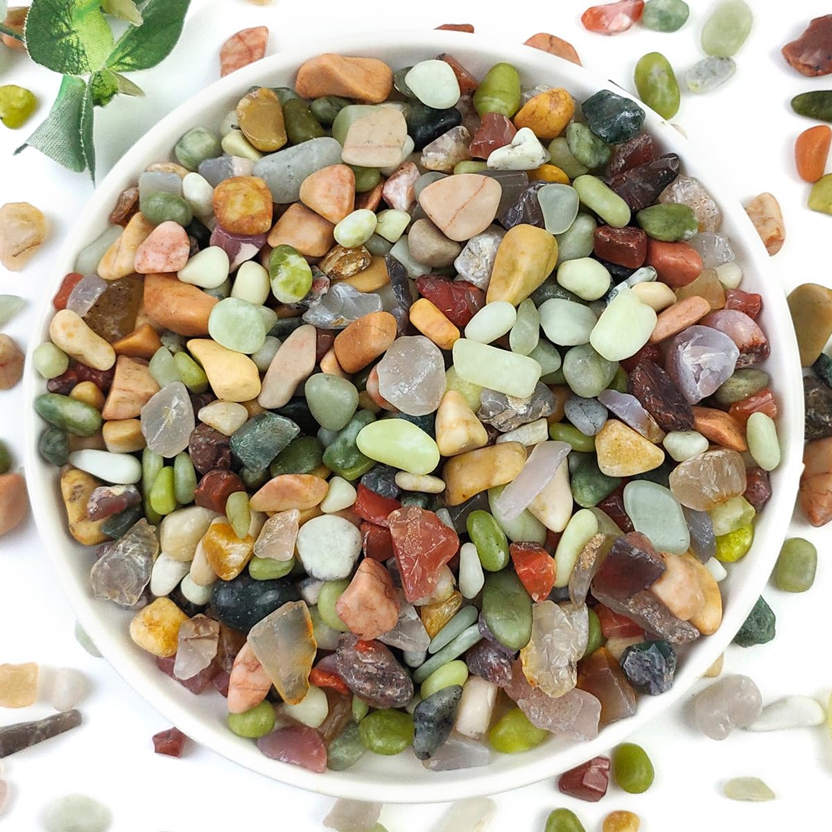 YISZM 2LB colorful pebbles in a decorative setting