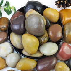 YISZM 5lbs mixed color pebbles front view