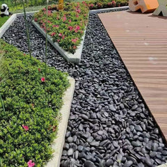 YISZM Black Pebbles in a decorative planter arrangement