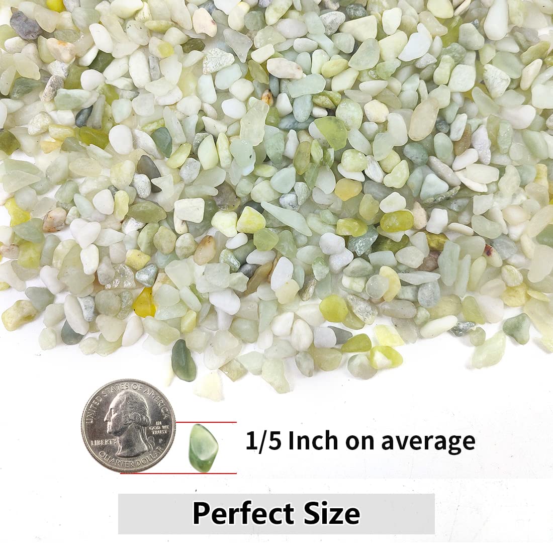 YISZM jade rocks in a decorative vase