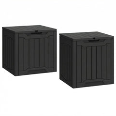 YITAHOME 31 Gallon Black Deck Box front view