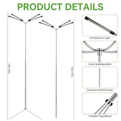 Yiyehu Grow Light positioned over small plant