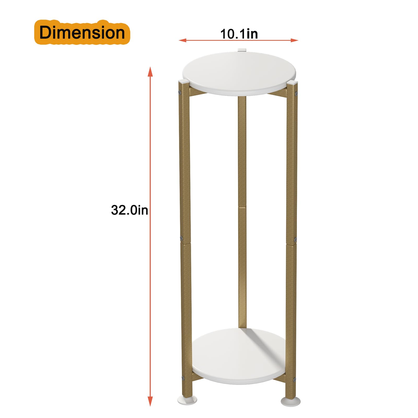 YIZAIJIA 2 Tier Plant Stand assembled with plants