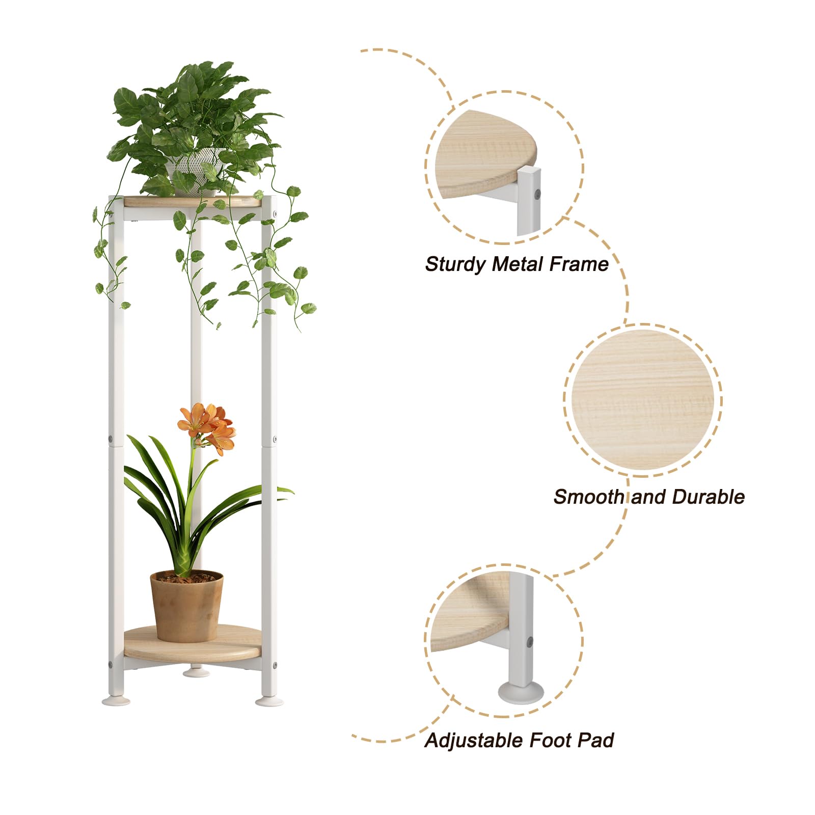 YIZAIJIA 2 Tier Plant Stand assembly instructions