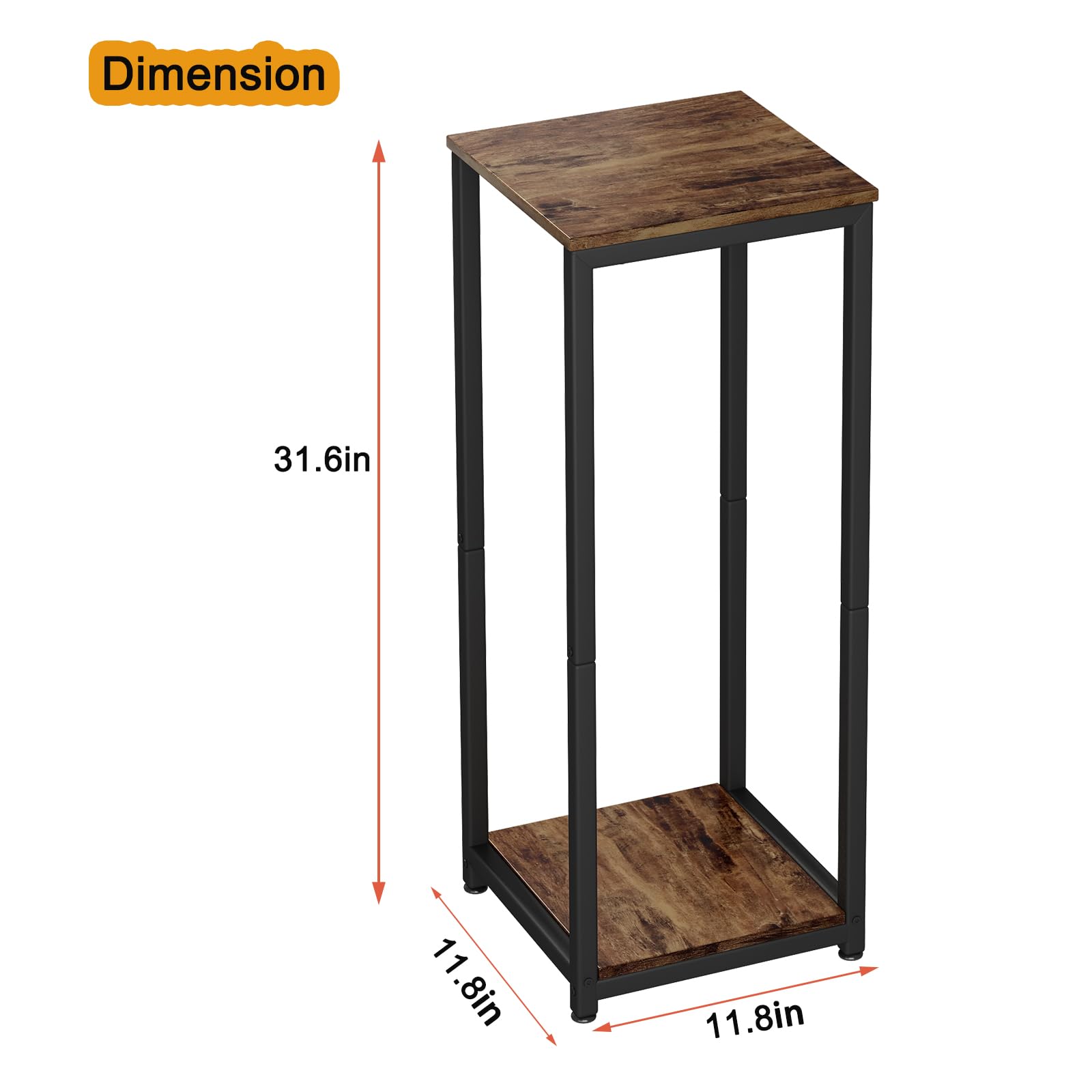 YIZAIJIA 2 Tier Plant Stand in a living room setting