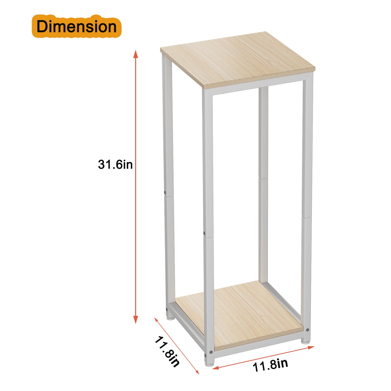 YIZAIJIA 2 Tier Plant Stand with decorative items