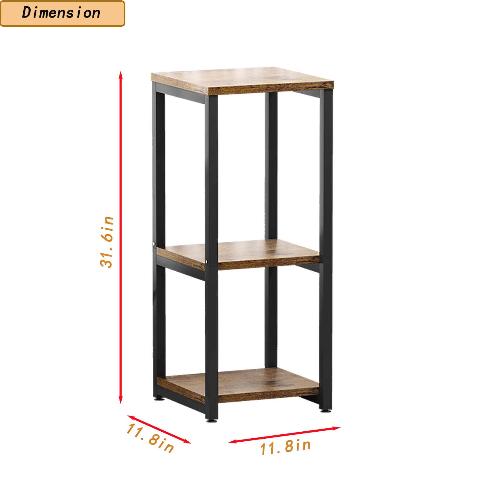 YIZAIJIA 3 Tier Plant Stand black metal shelf close-up