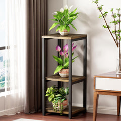 YIZAIJIA 3 Tier Plant Stand in a living room setting
