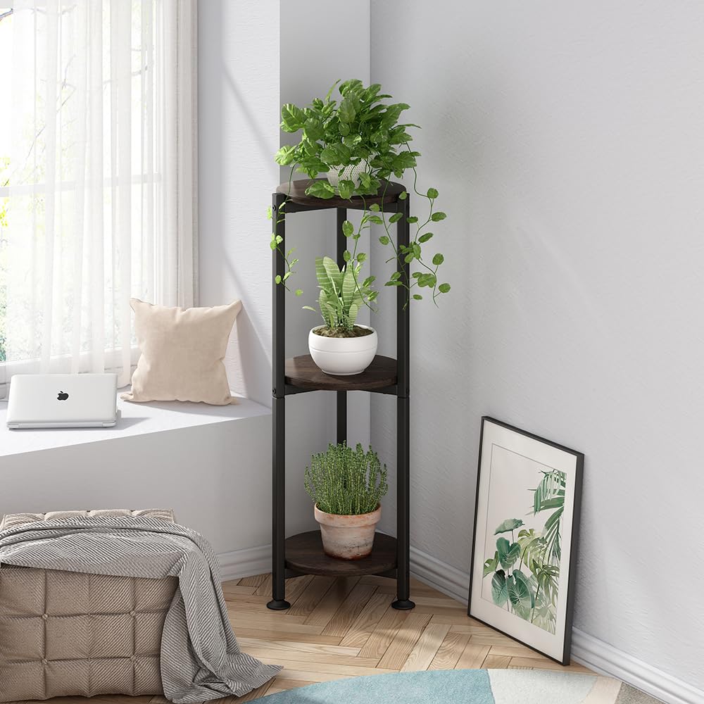 YIZAIJIA plant stand showing two tiers filled with plants
