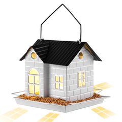 YKNTGIAO Solar Bird Feeder front view with solar panel