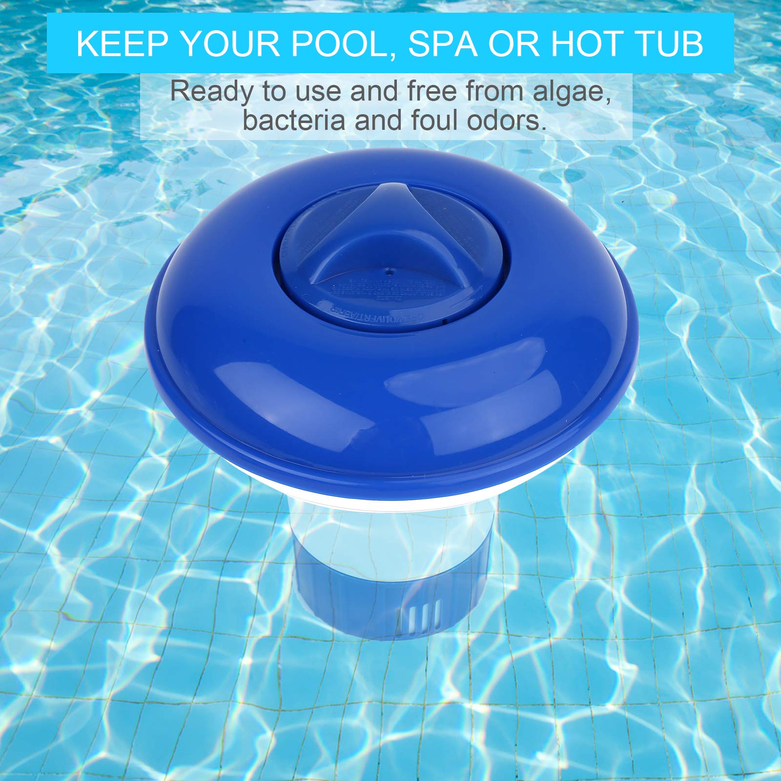 YLYL Chlorine Floater showing bottom vent adjustment