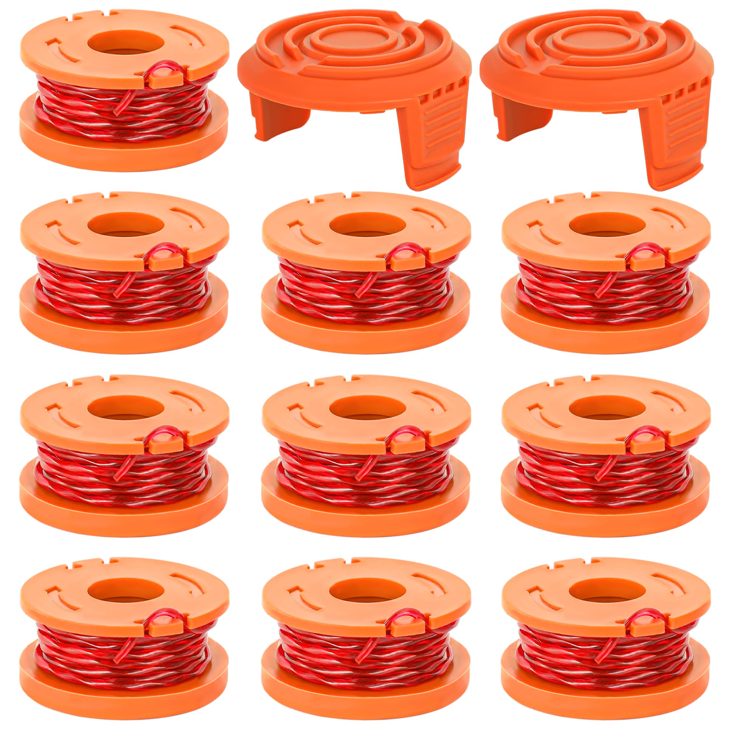 YMHB 12 Pack Trimmer Spool Line WA0010 with spool cap covers