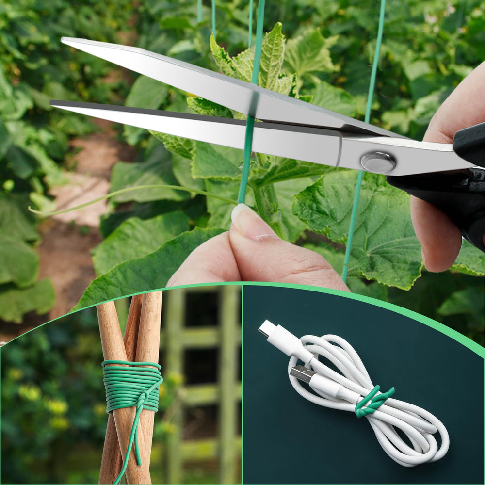 YMHB Soft Twist Tie secured around climbing plants