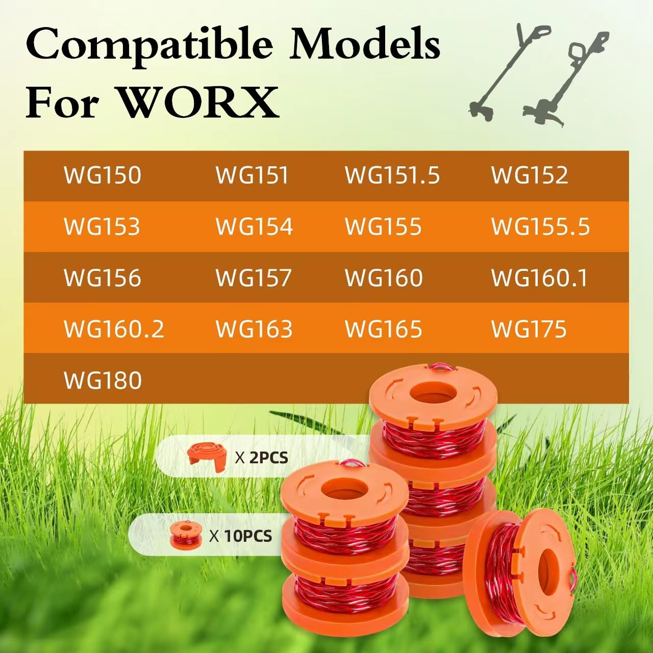 YMHB spool line installed on Worx trimmer