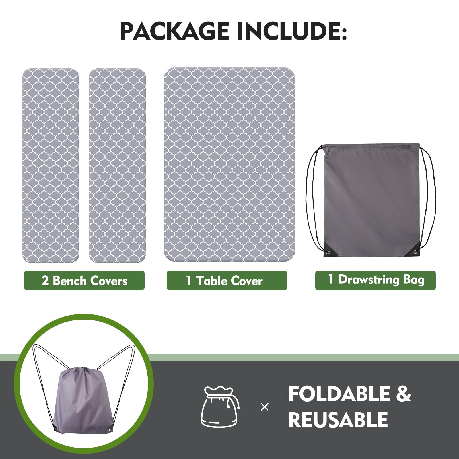 Ymomode picnic table cover showing waterproof surface
