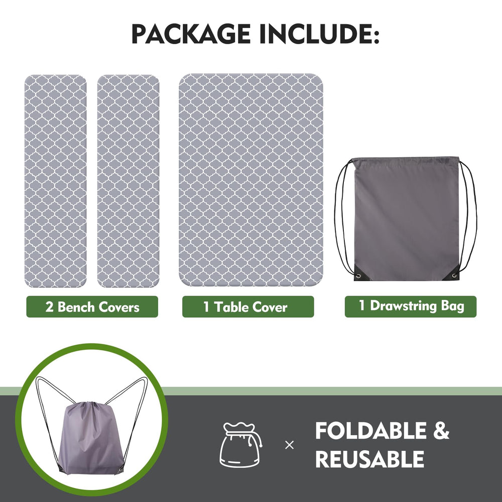 Ymomode picnic table cover showing waterproof surface