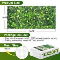 YNERHAI 10x50FT Garden Mesh Netting in garden setting