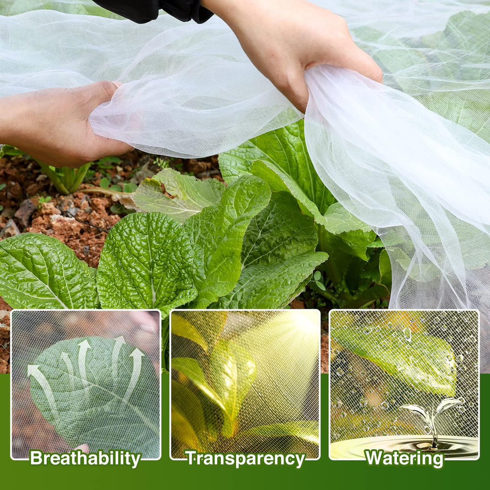 YNERHAI Garden Netting demonstrating installation