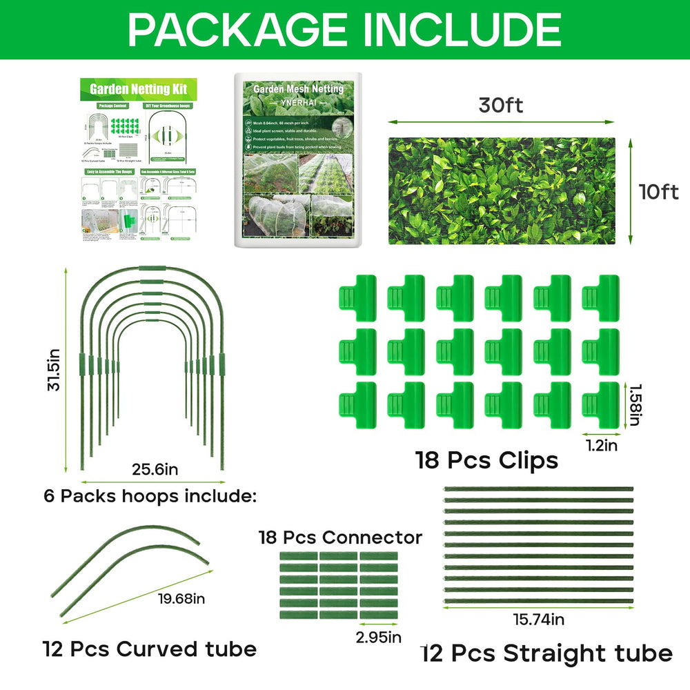 YNERHAI garden netting kit setup in a garden