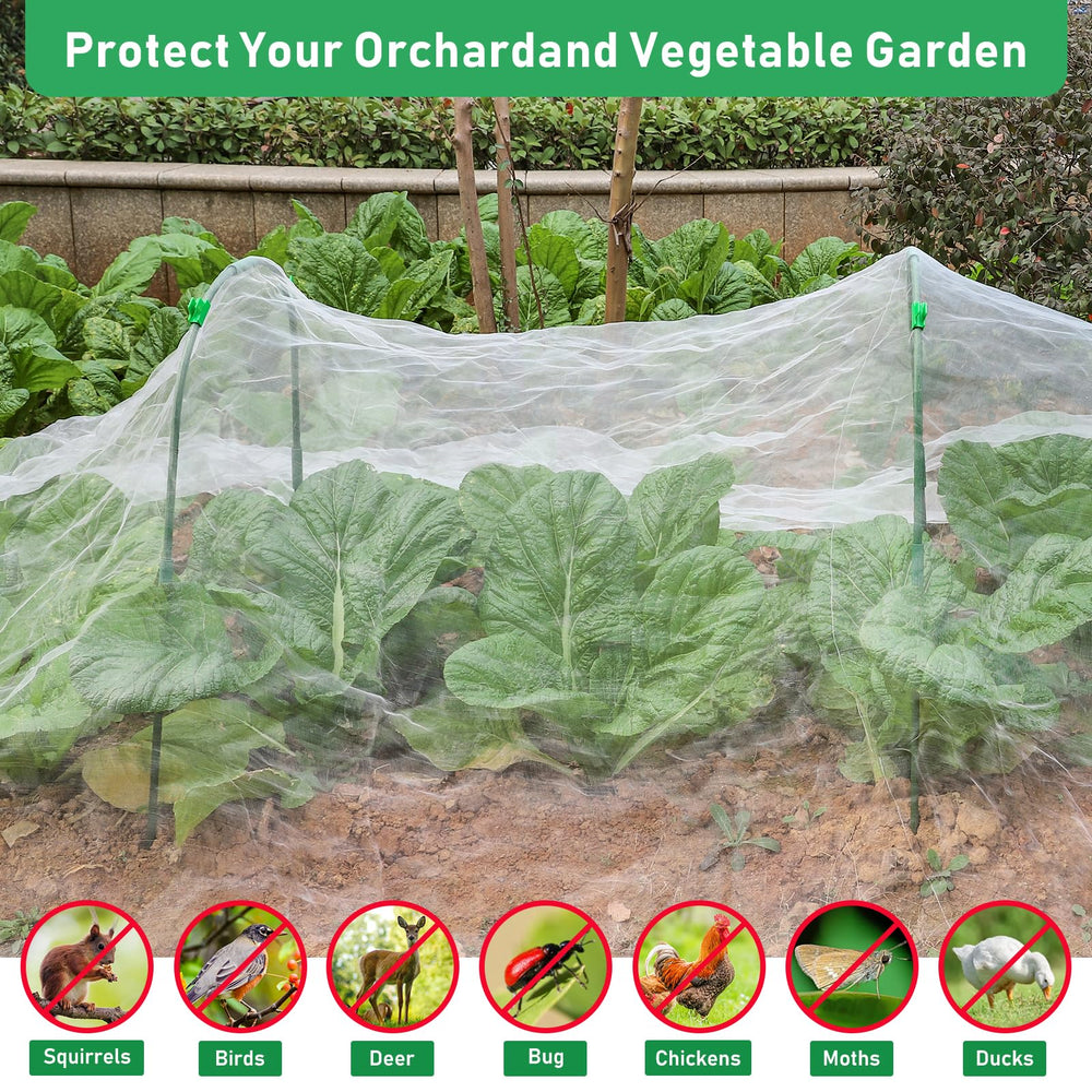 YNERHAI netting protecting vegetables in a raised bed