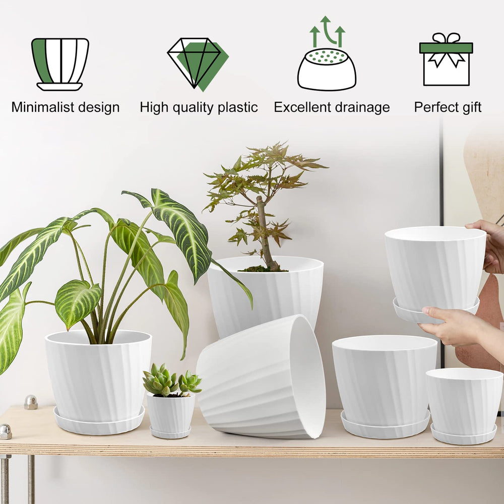 YNNICO plant pots on a modern office desk