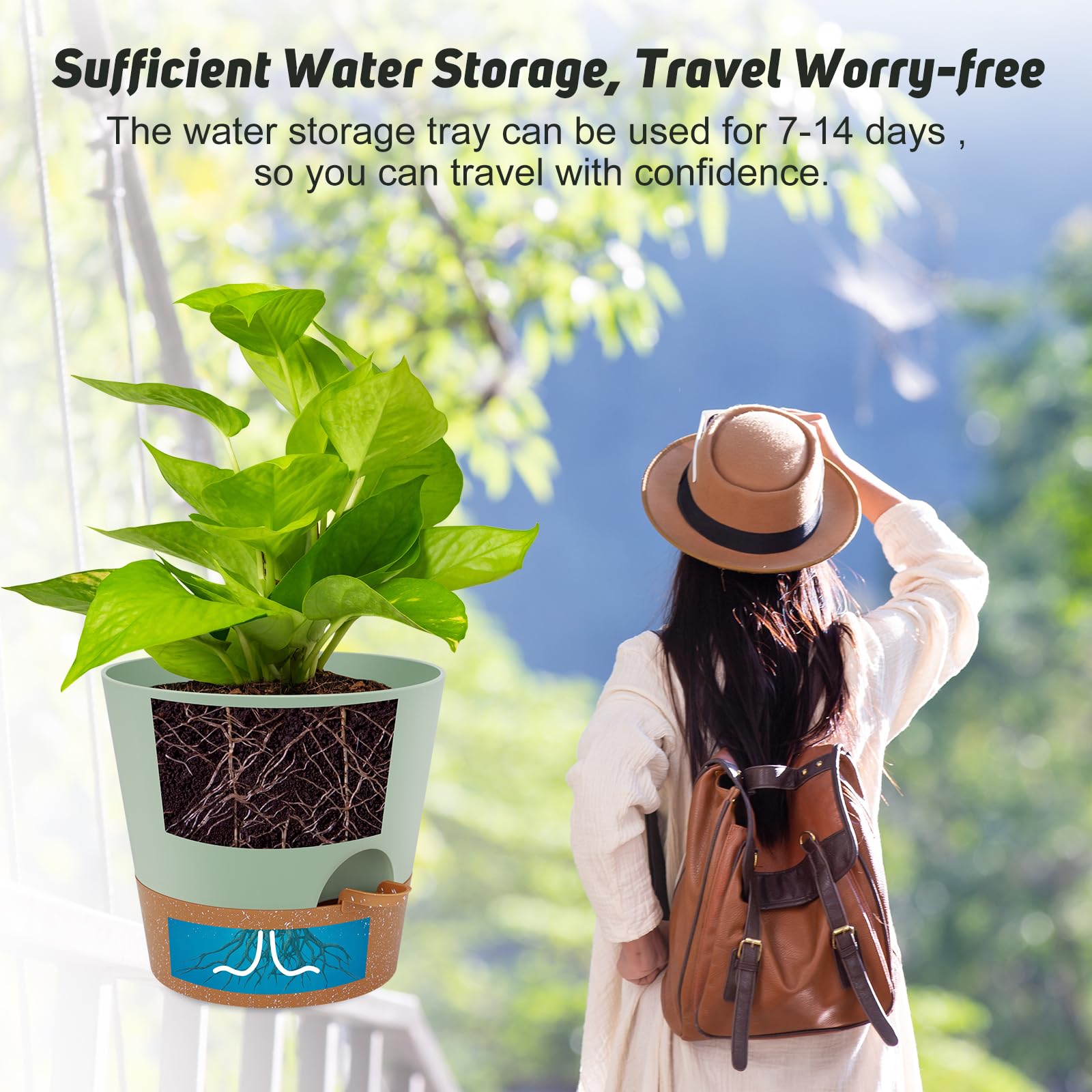 YNNICO plant pots pack of 2 with saucers