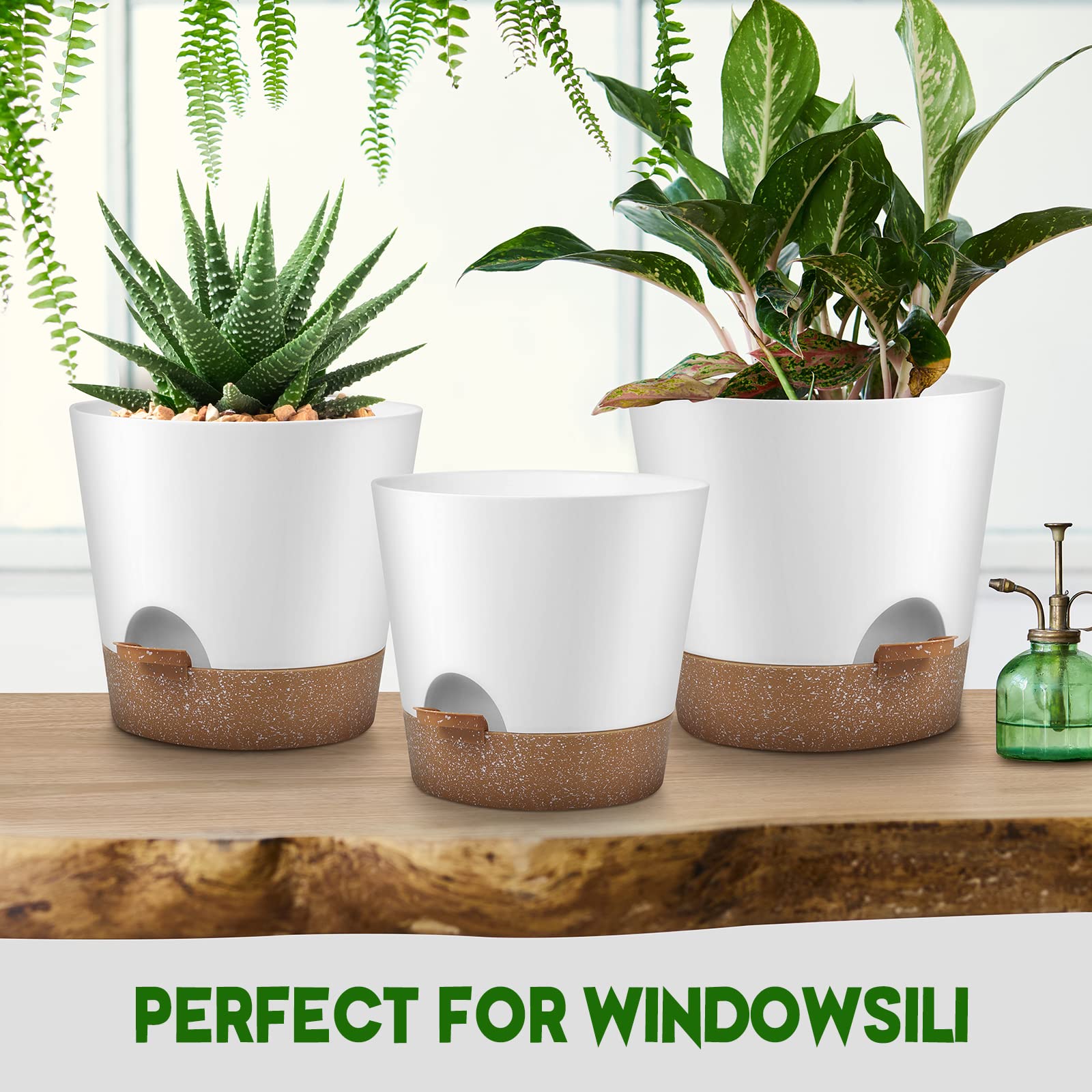 YNNICO self watering plant pots showing excellent drainage system