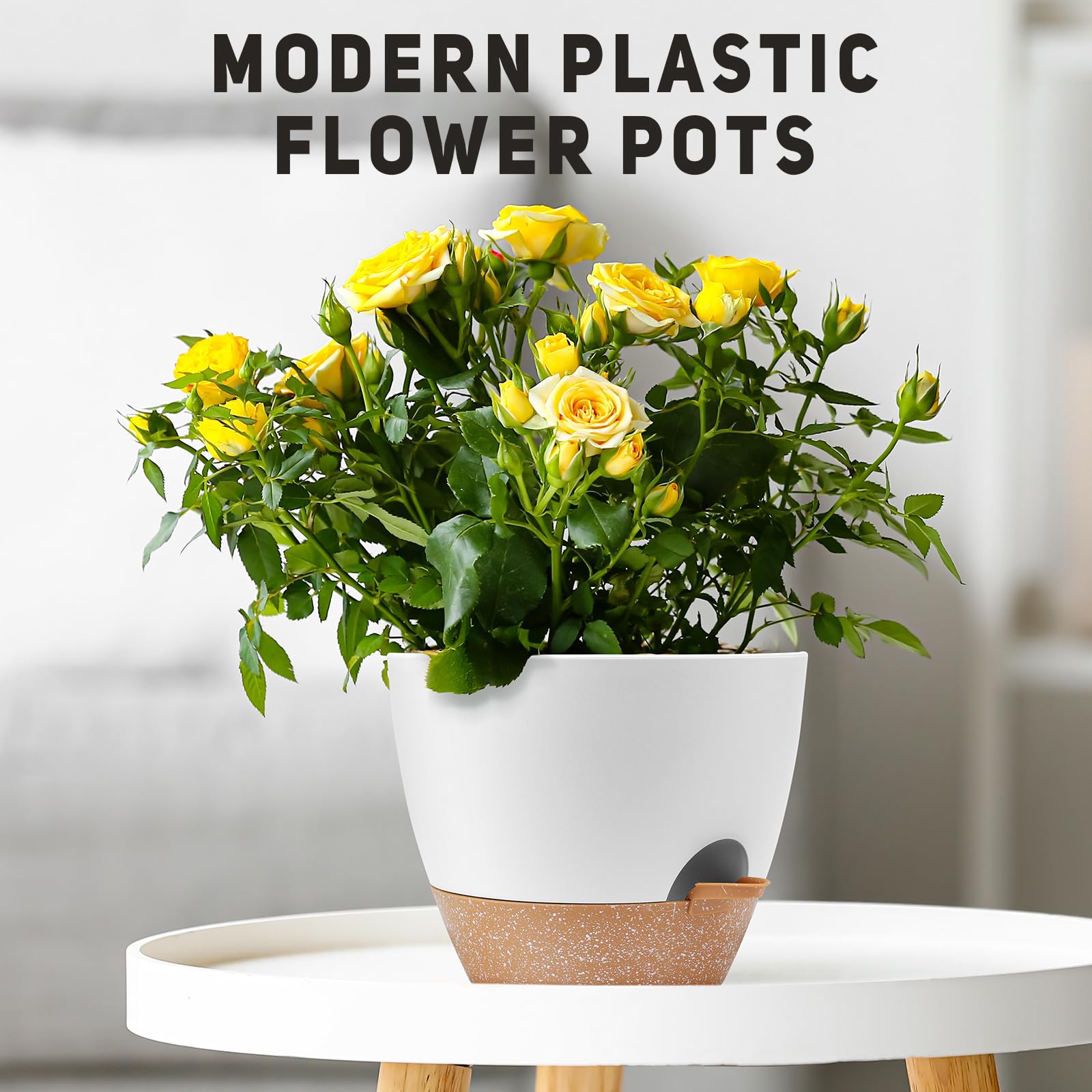 YNNICO self-watering pot in home garden