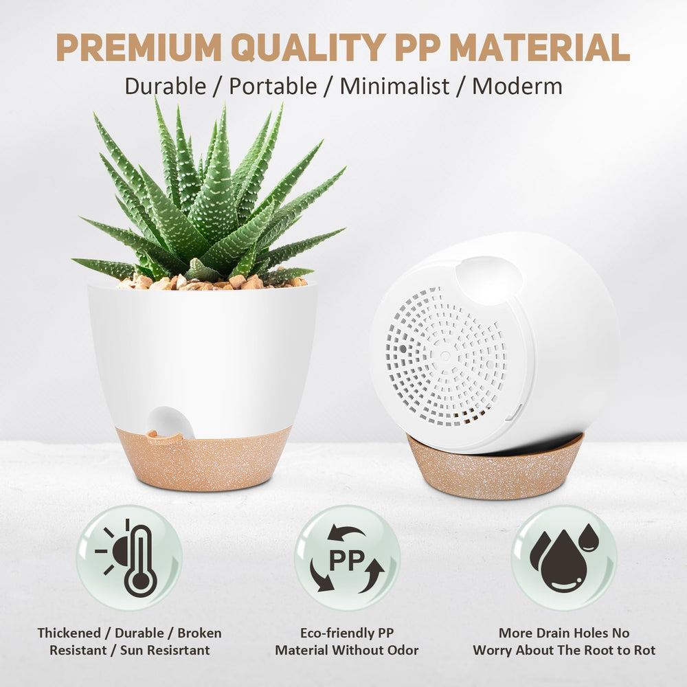 YNNICO self-watering pot with drainage holes